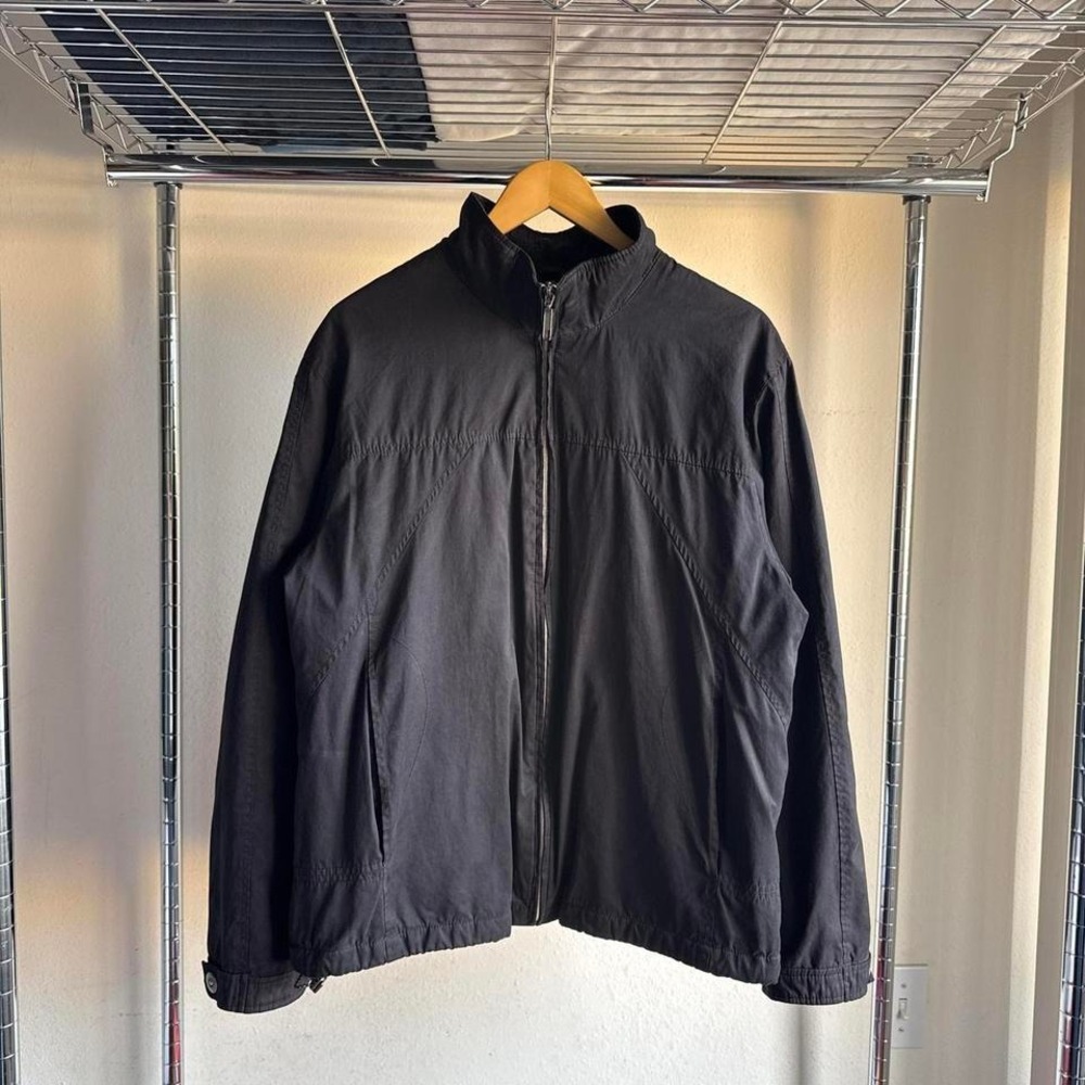 Vintage Y2K 2000s Utex Black Lightweight Puffer Rain Jacket Sherpa Lined
